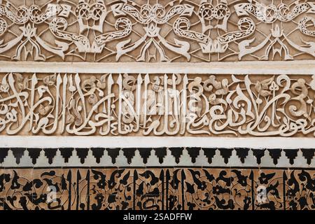 Ben Youssef Madrasa (medersa), Marrakesch, Marokko. Freischnitte Stockfoto