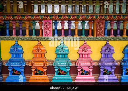 Hindu-Tempel und Schrein der Batu-Höhlen. Kuala Lumpur. Malaysia. Stockfoto