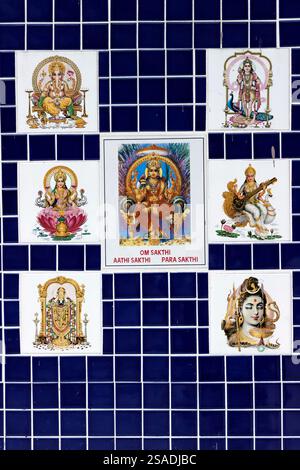 Der Sri Maha Mariamman Hindu Tempel wurde 1873 gegründet. Hindugötter, Ganesh, Shiva, Lakschmi... Kuala Lumpur. Malaysia. Stockfoto