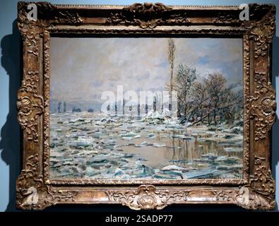 Calouste Gulbenkian Museum. Der Bruch des Eises. Claude Monet. Frankreich, 1880. Öl auf Leinwand Stockfoto