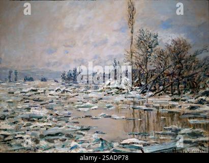 Calouste Gulbenkian Museum. Der Bruch des Eises. Claude Monet. Frankreich, 1880. Öl auf Leinwand Stockfoto