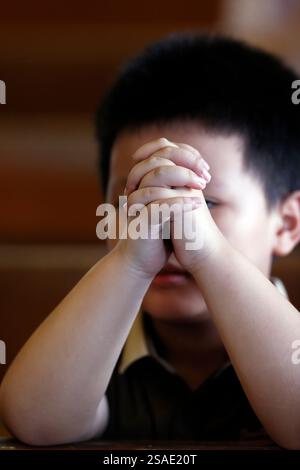 TAC Say Church, auch bekannt als Father Diep Church. Bac Lieu. Vietnam. . Stockfoto