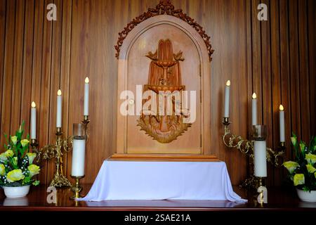 TAC Say Church, auch bekannt als Father Diep Church. Tabernakel. Bac Lieu. Vietnam. . Stockfoto
