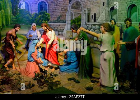 Tac Sagt Katholische Kirche. Das Wunder Jesu. Bac Lieu. Vietnam. . Stockfoto