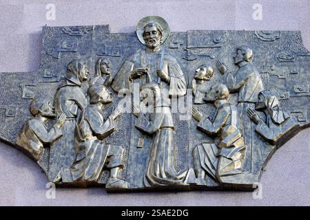 Tac Sagt Katholische Kirche. Jesus: Die Bergpredigt. Bac Lieu. Vietnam. . Stockfoto