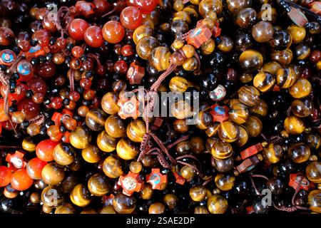 TAC Say Church, auch bekannt als Father Diep Church. Shop, in dem religiöse christliche Artikel verkauft werden. Bac Lieu. Vietnam. . Stockfoto