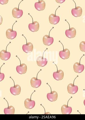Illustration Mit Kirschmuster (Hintergrund) Stockfoto