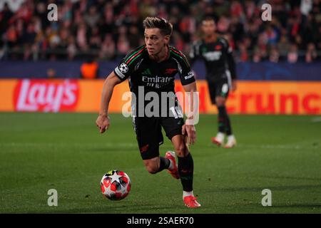 29. Januar 2025; Estadi Montilivi, Girona, Spanien, UEFA Champions League Fußball, Girona gegen Arsenal; Trossard von Arsenal Stockfoto