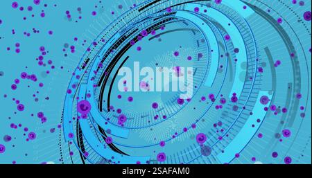 Abbildung von Symbolen, digitale Datenverarbeitung über verschiedene Bereiche hinweg Stockfoto