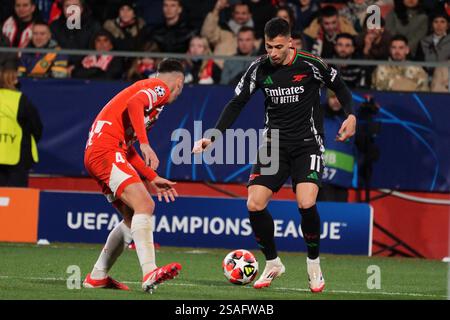 29. Januar 2025; Estadi Montilivi, Girona, Spanien, UEFA Champions League Fußball, Girona gegen Arsenal; Martinelli aus Arsenal Stockfoto