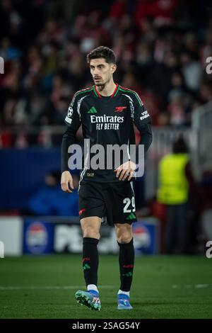 Girona, Spanien. Januar 2025. Kai Havertz (Arsenal FC) sieht bei einem Spiel der UEFA Champions League zwischen Girona FC und Arsenal FC am 29. Januar 2025 im Estadi Municipal de Montilivi in Girona, Spanien, an. Foto von Felipe Mondino Credit: Unabhängige Fotoagentur/Alamy Live News Stockfoto