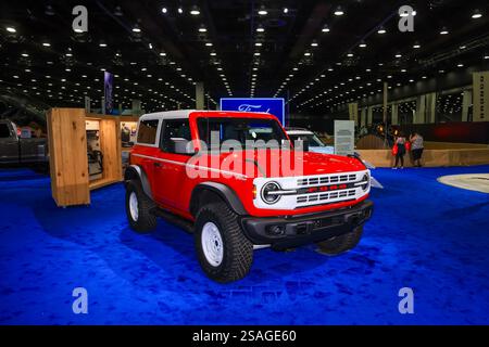 Detroit, Michigan, USA – 21. September 2022: New 2024 Ford Bronco Heritage Limited Edition Concept, wurde bei North American International AUT ausgestellt Stockfoto