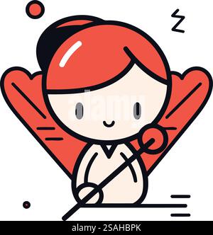 Schlafender Junge. Einfache Illustration des Sleeping Boy Vector Icons für Web Stock Vektor