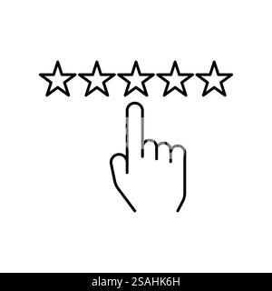 Kunde Bewertungen, Bewertung, Feedback der Benutzer Konzept Vektor icon. Flache Abbildung auf weißen Hintergrund. Stock Vektor