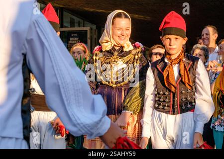 Traditioneller Country-Tanz 'Ball pagès', typischer ibizanischer Tanz, Portinax, Ibiza, Balearen, Spanien. Stockfoto