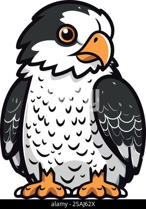 Weißkopfseeadler auf weißem Hintergrund. Vektorillustration für Ihr Design Stock Vektor