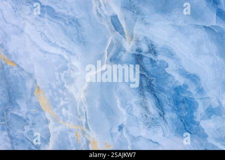 Abstrakter Marmortapetenhintergrund, luxuriöser Marmor-Textur-Blauton. Stockfoto