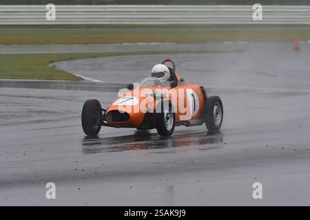 Duncan Rabagliati, Alexis HF1, Historic Formula Junior, FJHRA, ein 20-minütiges Rennen auf der gesamten Grand Prix Strecke, das Feld wurde in 10 cl aufgeteilt Stockfoto