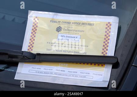 Department for Infrastructure Strafen Charge Notice Parkticket belfast, Nordirland, großbritannien Stockfoto