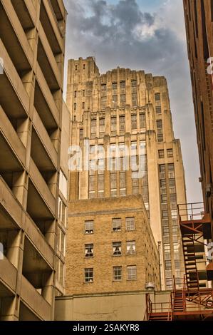 Blick auf die Gebäude im Stadtzentrum von Dayton Ohio, USA 2025 Stockfoto