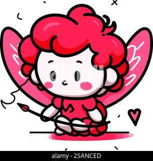 Süßer Amulett mit Pfeil. Vektorillustration im Cartoon-Stil. Stock Vektor