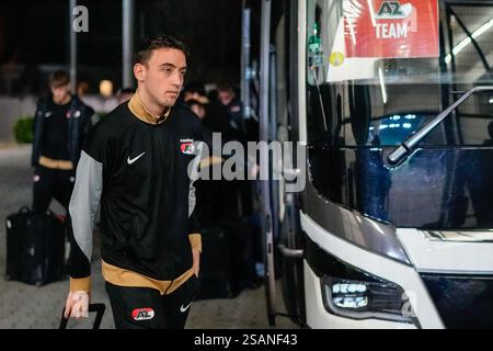 Budapest, Ungarn. 30. Januar 2025. BUDAPEST, UNGARN - JANUAR 30: Zico Buurmeester von AZ kommt am 30. Januar 2025 im Ferencvaros-Stadion im UEFA Europa League-Spiel zwischen Ferencvaros und AZ Alkmaar an. (Foto von Ed van de Pol/Orange Pictures) Credit: Orange Pics BV/Alamy Live News Stockfoto