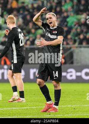 Budapest, Ungarn. 30. Januar 2025. BUDAPEST, UNGARN - JANUAR 30: Kristijan Belic von AZ ruft während des Spiels der UEFA Europa League zwischen Ferencvaros und AZ Alkmaar im Ferencvaros Stadion am 30. Januar 2025 in Budapest. (Foto von Ed van de Pol/Orange Pictures) Credit: Orange Pics BV/Alamy Live News Stockfoto