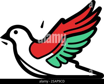 Taubensymbol. Einfache Illustration des Taubenvektorsymbols für Web Stock Vektor