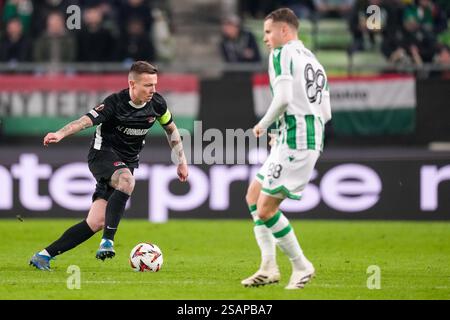 Budapest, Ungarn. 30. Januar 2025. BUDAPEST, UNGARN - JANUAR 30: Jordy Clasie von AZ während des Spiels der UEFA Europa League zwischen Ferencvaros und AZ Alkmaar im Ferencvaros Stadion am 30. Januar 2025 in Budapest. (Foto von Ed van de Pol/Orange Pictures) Credit: Orange Pics BV/Alamy Live News Stockfoto