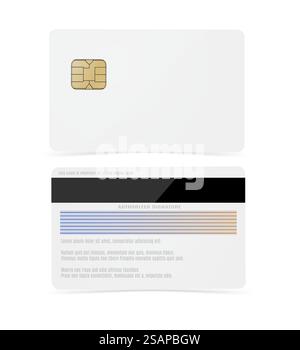 Weiße Kartenleere. Vektormodell für Ihr Design. Draufsicht. Isoliert auf weißem Backboden. Weiße Kartenleere. Vektormodell für Ihr Design. Stock Vektor