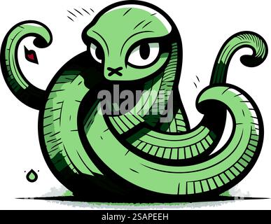 Cartoon-Oktopus. Vektor-Illustration eines Cartoon-Oktopus. Stock Vektor