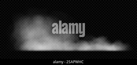 Vektorwolke aus Rauch oder Nebel. Nebel oder Rauch isoliert auf transparentem Hintergrund. Stock Vektor