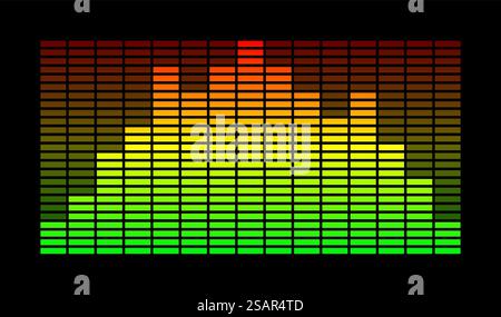 Sound-Equalizer-Musik. Vektor-isolierte Abbildung. Abstrakter Hintergrund des Soundwellenvektors. Rohteilvektor. EPS 10 Stock Vektor