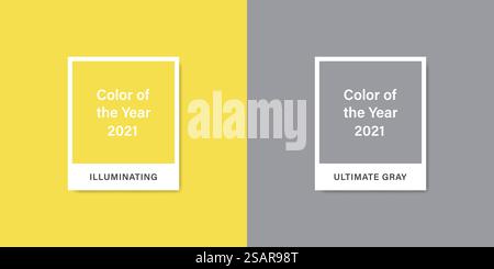 Farbe 2021. Farbe des Jahres 2021. Ultimatives Grau. Leuchtet. Vorlage für Materialvektor-Modell. EPS 10 Stock Vektor
