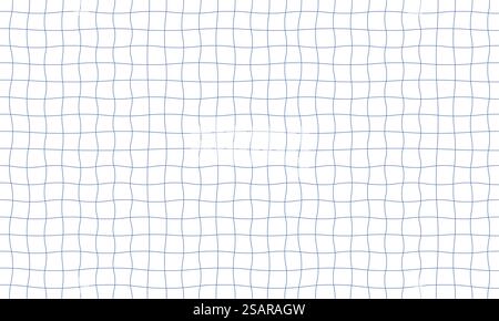 Abstrakte geometrische Gitterlinie Netzstruktur weißer Hintergrund. Arbeitsblatt Übungsheft Stock Vektor