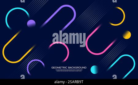 Abstrakte, trendige Farbverläufe und geometrische Hintergrundstruktur für das Postercover-Design. Vorlage für Banner mit minimalem Farbverlauf. Moderne Vektorwellenform für Broschüren Stock Vektor