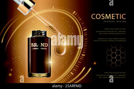 Vorlage für kosmetische Anzeigen Stock Vektor