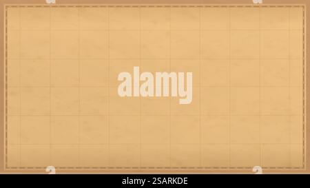 Vintage alte Papierstruktur Vektor Hintergrund. Braunes altes Blatt mit Streifen und Rahmen. Antikes Pergament für MAP EPS10 Stock Vektor