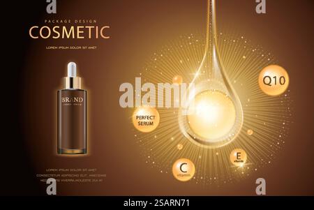 Vorlage für kosmetische Anzeigen Stock Vektor