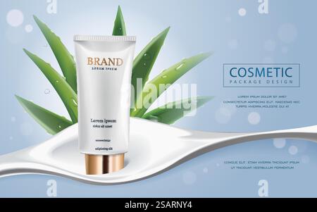 Vorlage für kosmetische Anzeigen Stock Vektor