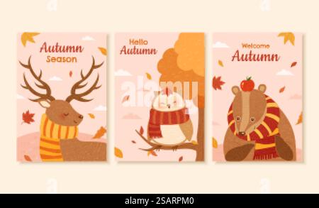 Herbstdesign mit Waldbedeckung Stock Vektor