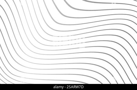 Abstrakte Wellenlinien Vektor-Hintergrund-Design. Streifenmuster mit optischer Illusion Stock Vektor