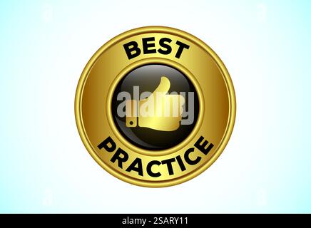 Abbildung des Best Practice-Symbols. BEST Practice-Schaltfläche für mobile App und Website-UI-Design. Stock Vektor
