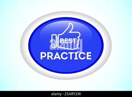 Abbildung des Best Practice-Symbols. BEST Practice-Schaltfläche für mobile App und Website-UI-Design. Stock Vektor