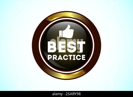 Abbildung des Best Practice-Symbols. BEST Practice-Schaltfläche für mobile App und Website-UI-Design. Stock Vektor