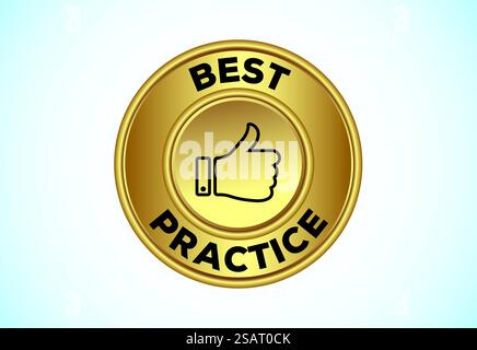 Abbildung des Best Practice-Symbols. BEST Practice-Schaltfläche für mobile App und Website-UI-Design. Stock Vektor