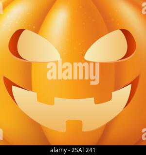 Halloween Kürbis Vektor Illustration. Lustige Gesichtsaufnahmemöglichkeiten. Herbstferien Stock Vektor