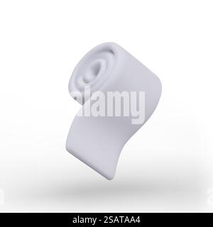 Weiße Toilettenpapierrolle für zu Hause. Toilette und WC, öffentliches WC und Bad, Hygienekonzept. Vektorillustration im realistischen 3D-Stil mit Platz für Text. Weiße Toilettenpapierrolle für zu Hause. Toilette und Toilette, öffentliches WC und Bad Stock Vektor