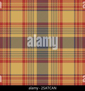 Rote Blaue Tartan Stoff Textur Musterdesign. Vektor-Illustration. Stock Vektor