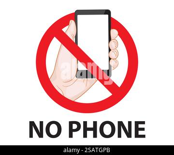 Verwenden Sie keine Vektorillustration für Handyschilder (&R). Verwenden Sie keine Handyschilder (&R) Stock Vektor